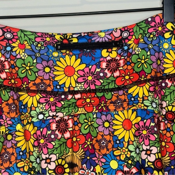 Floral Multicolor Women's Athletic Skirt - Picture 3 of 5